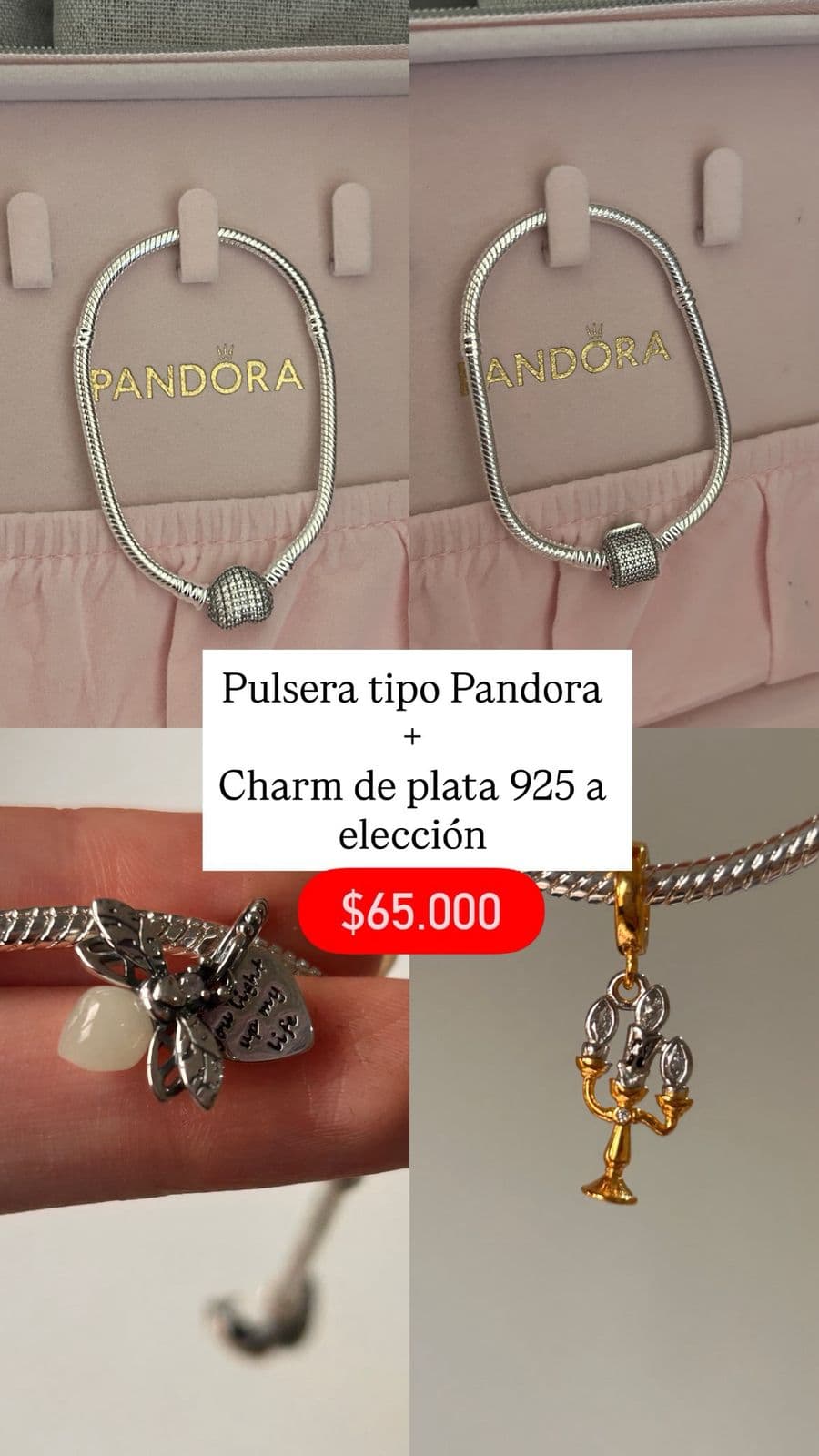 Combo 2 Charms de plata 925 de Soluna